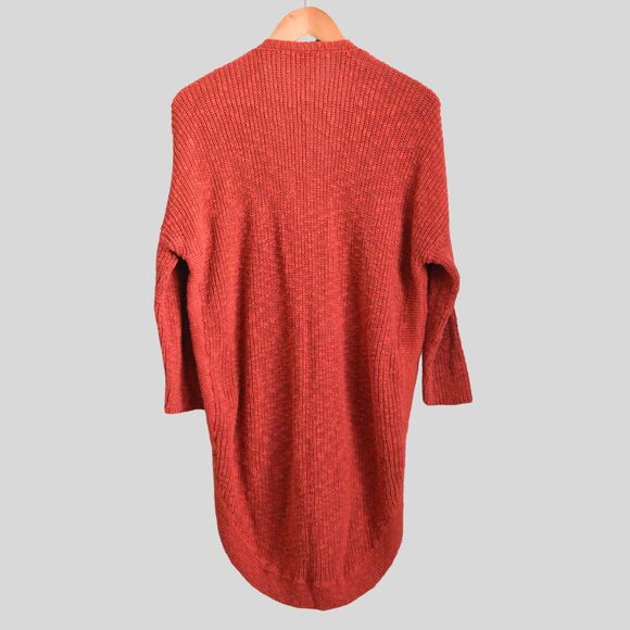 EXPRESS Women's %100 Cotton Long Sleeve Sweater Pullover Orange Size S - Picture 2 of 8